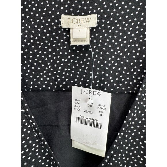 J. Crew Factory Women's Polka-Dot Black Long Sleeve Shirt Dress Size Small NWT - Picture 7 of 11